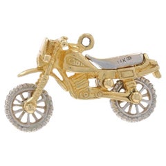 Motorrad-Anhänger aus Gelbgold - 14k Rade bewegen