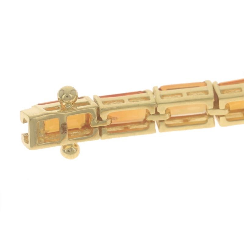 Gelbgold Mehrfarbiges Saphir-Tennisarmband 7