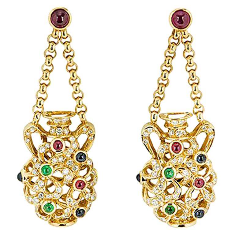 Diamonds and Gold Vertice Earrings main image 1