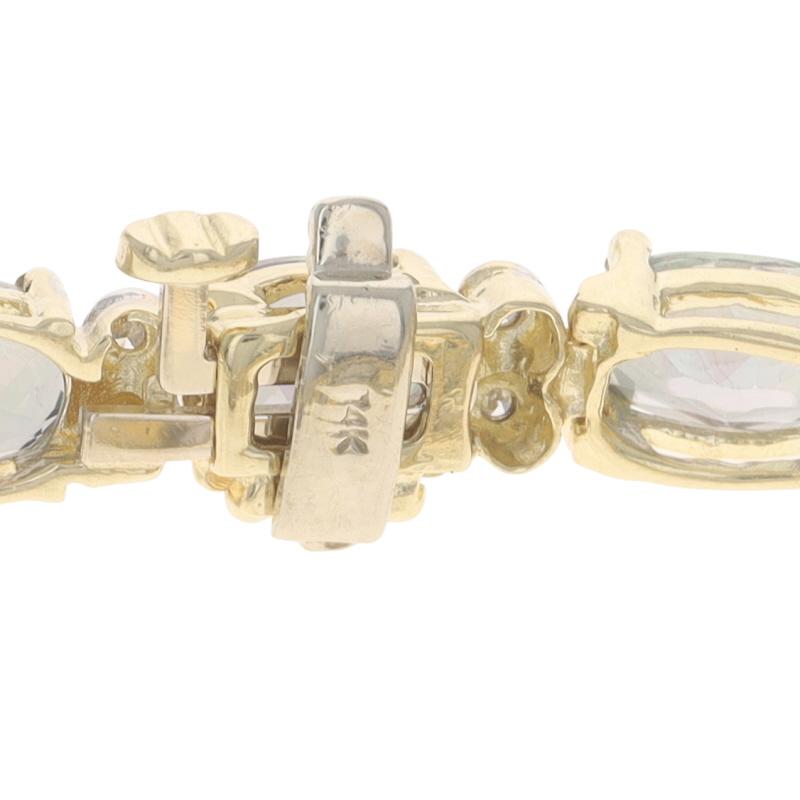 Bracciale in oro giallo Mystic Topaz Diamond Link 7 1/4