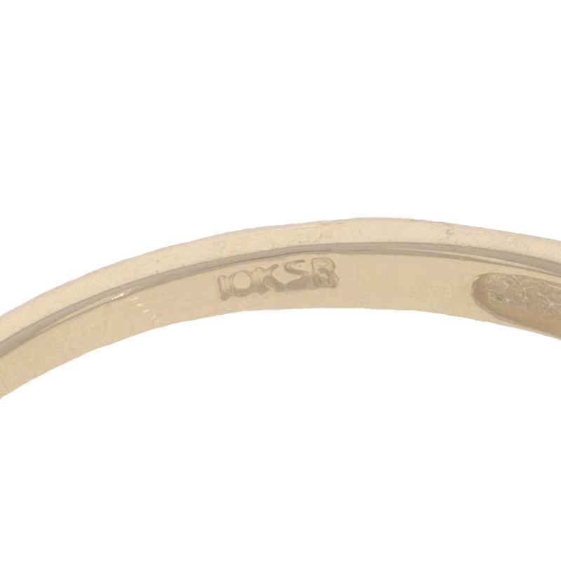 Gelbgold Mystic Topas Diamantring - 10k Oval 1,13ctw Dreistein-Diamant 2