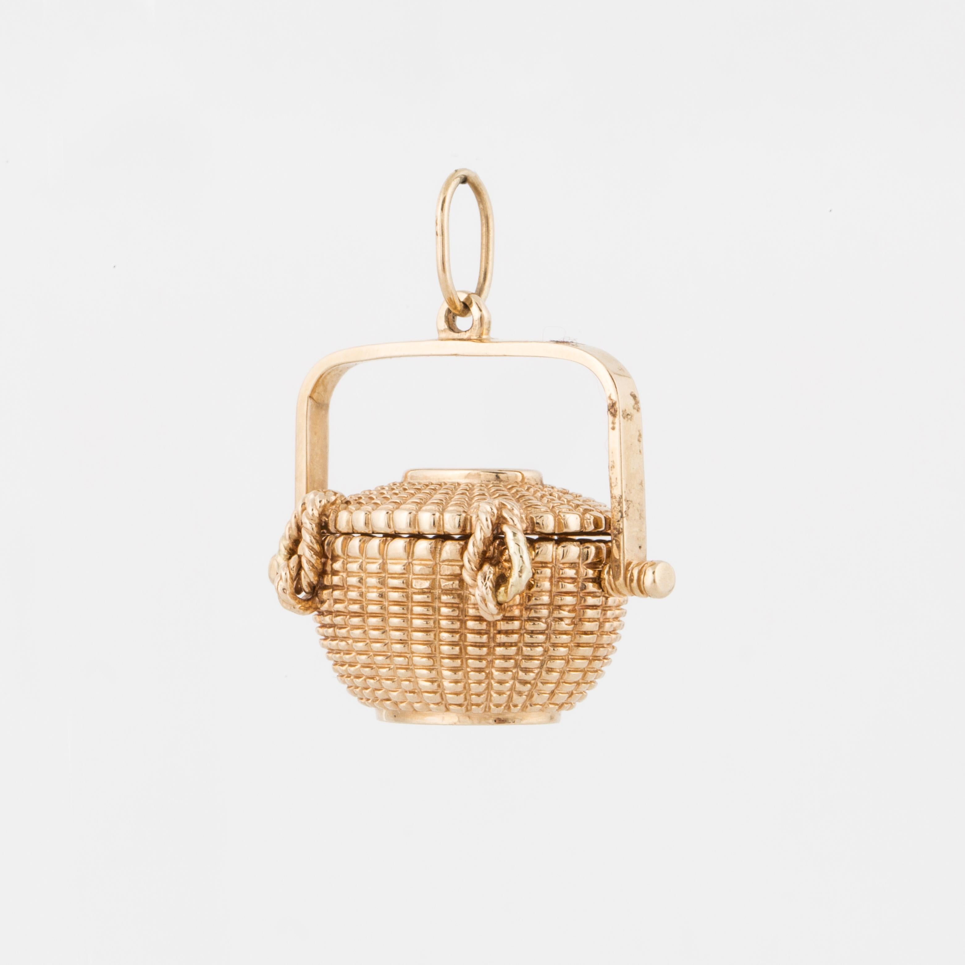 gold nantucket basket necklace