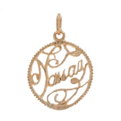 Gelbgold Nassau Bahamas Charm - 14k Reise Souvenir-Anhänger aus Gelbgold
