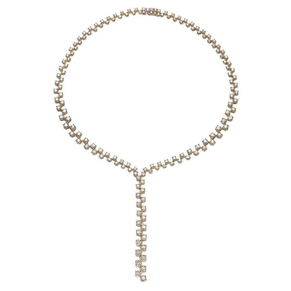 Collana in oro giallo con diamanti