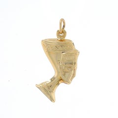 Charm Nefertiti in oro giallo 14k Dea Egiziana
