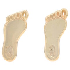 Orecchini a goccia in oro giallo North Carolina Tar Heels - 10k e 14k con chiusura a forchetta