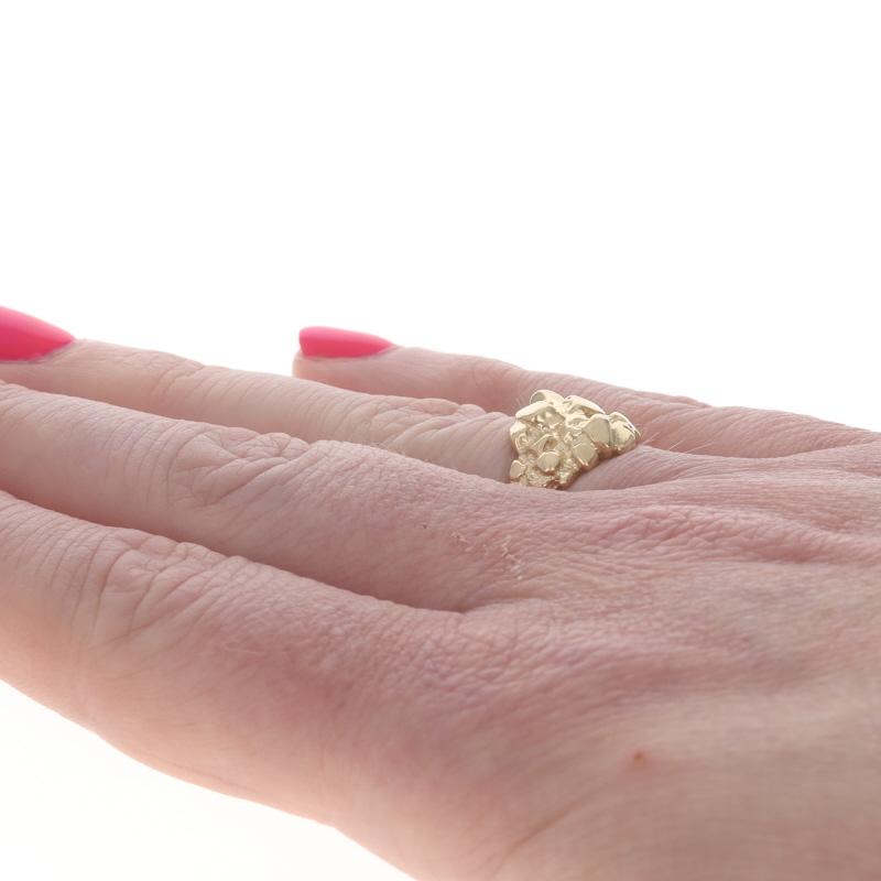 Bague en or jaune 14k Bague unisexe Pour femmes en vente