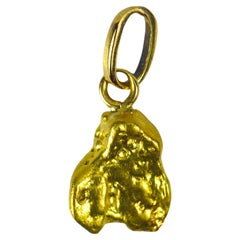 Yellow Gold Nugget Charm Pendant
