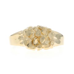 Gelbgold Nugget Herrenring 10k Statement