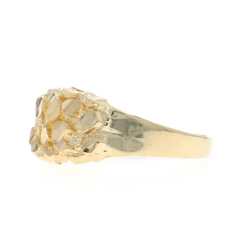 Gelbgold Nugget Herrenring 10k Statement im Zustand „Hervorragend“ im Angebot in Greensboro, NC