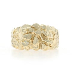 Gelbgold Nugget Herrenring - 14k Strukturiert