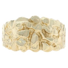 Gelbgold Nugget Herrenring - 14k Strukturiert