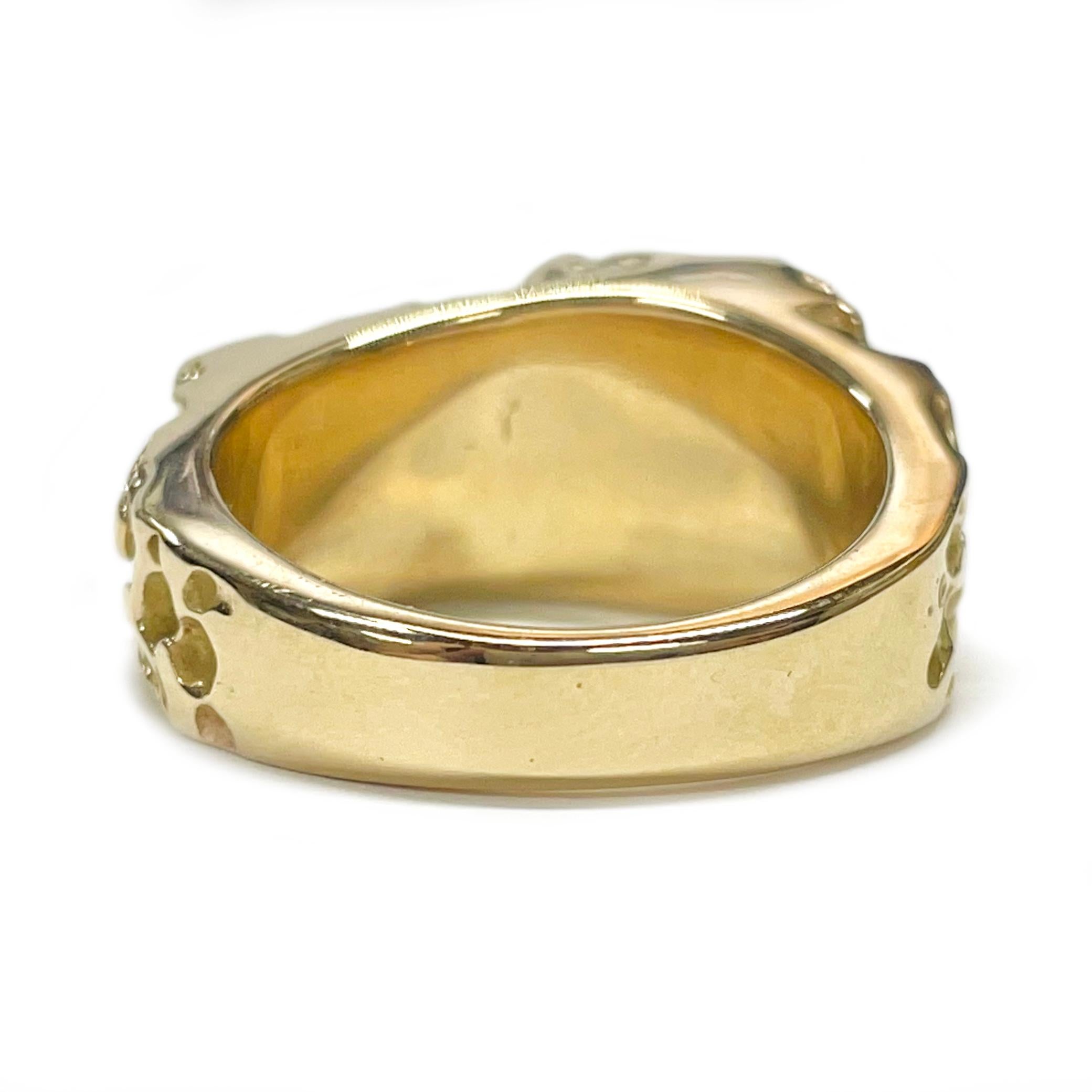 mens gold nugget ring