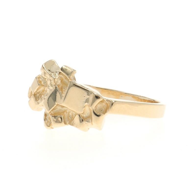 Gelbgold Nugget Aussage Ring 14k Damen im Angebot
