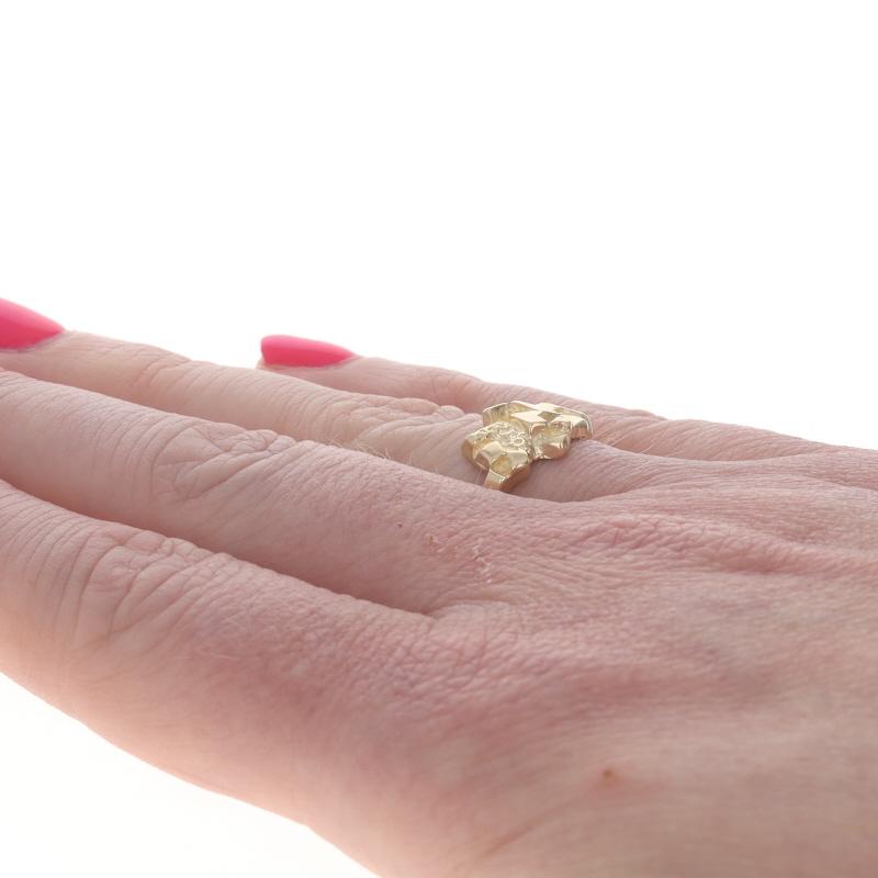 Gelbgold Nugget Aussage Ring 14k im Angebot 1