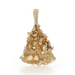Yellow Gold Nugget Tree Pendant - 14k