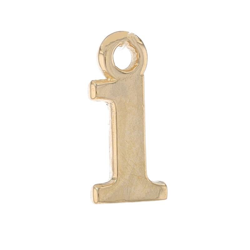 Metal Content: 14k Yellow Gold

Theme: Number One, Favorite Lucky Number, Sports #1

Measurements

Tall (from stationary bail): 5/8