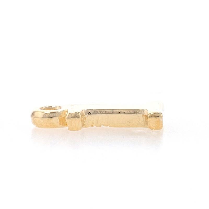 Yellow Gold Number One Charm - 14k Favorite Lucky Number Sports #1 In Excellent Condition For Sale In Greensboro, NC