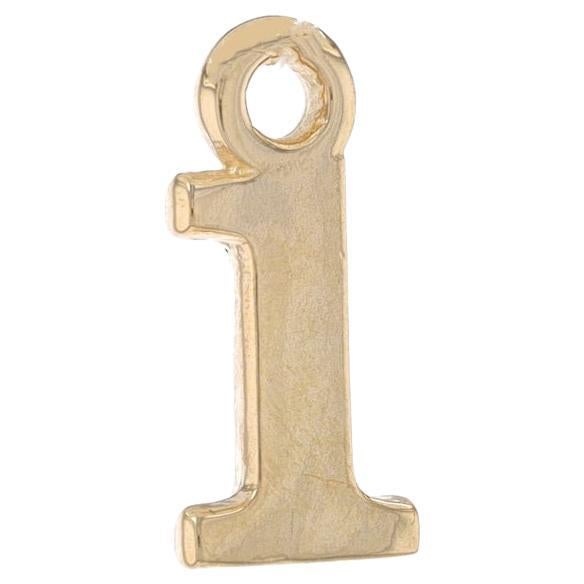 Yellow Gold Number One Charm - 14k Favorite Lucky Number Sports #1
