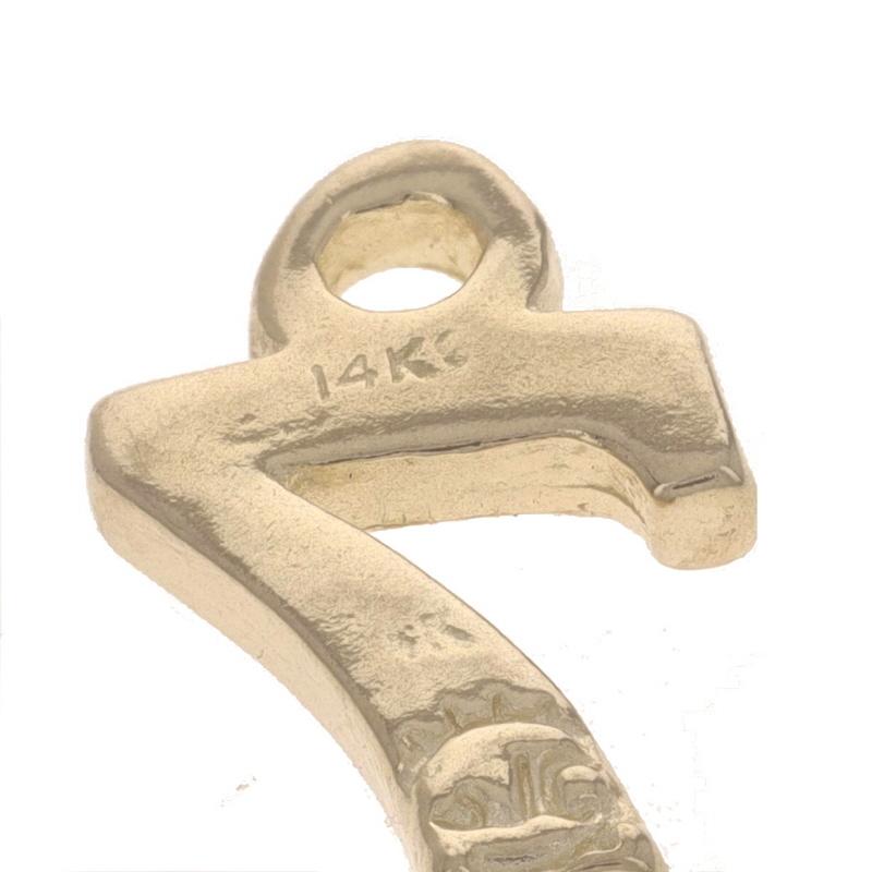 Yellow Gold Number Seven Charm - 14k Favorite Lucky Number Sports #7 For Sale 1