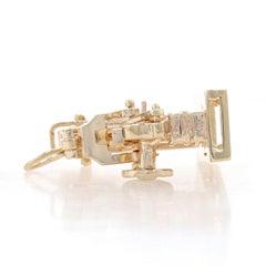 Yellow Gold Oil Derrick Charm 14k Drilling Rig Moves
