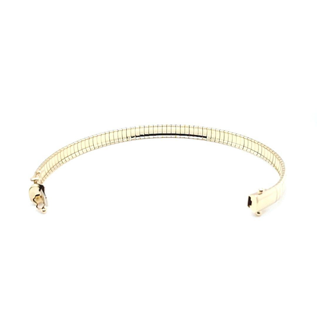 Yellow Gold Omega Chain Bracelet In Good Condition For Sale In Coral Gables, FL