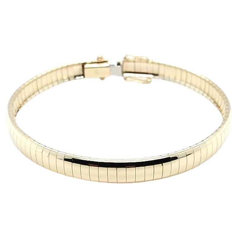 Yellow Gold Omega Chain Bracelet