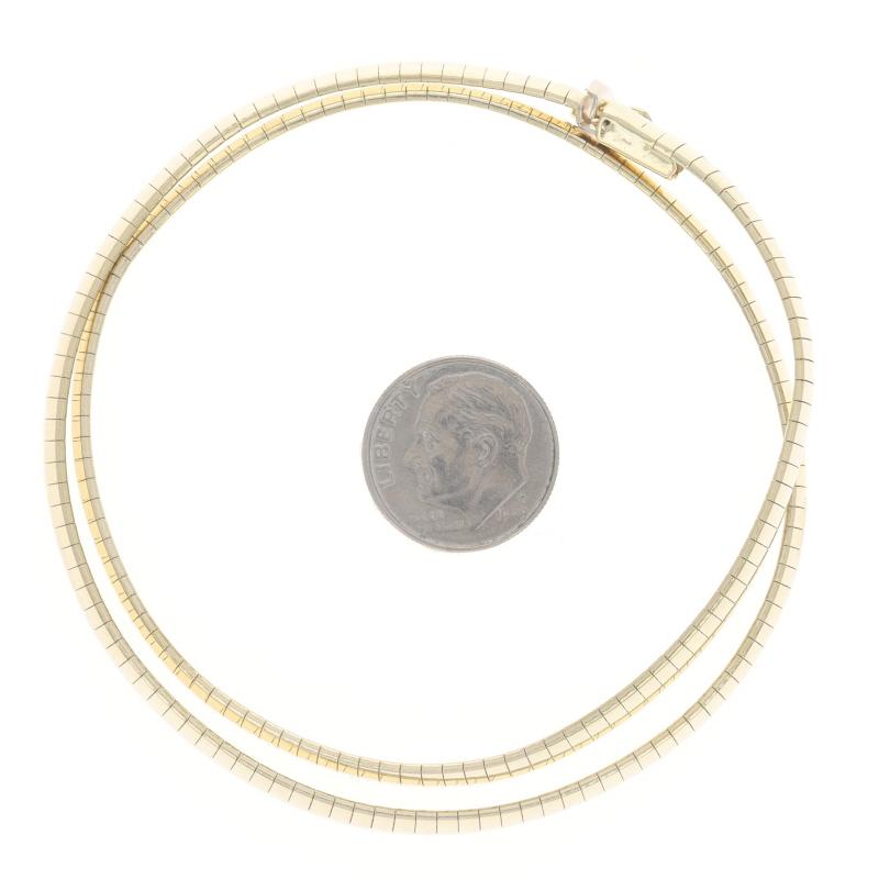 Yellow Gold Omega Chain Necklace 16