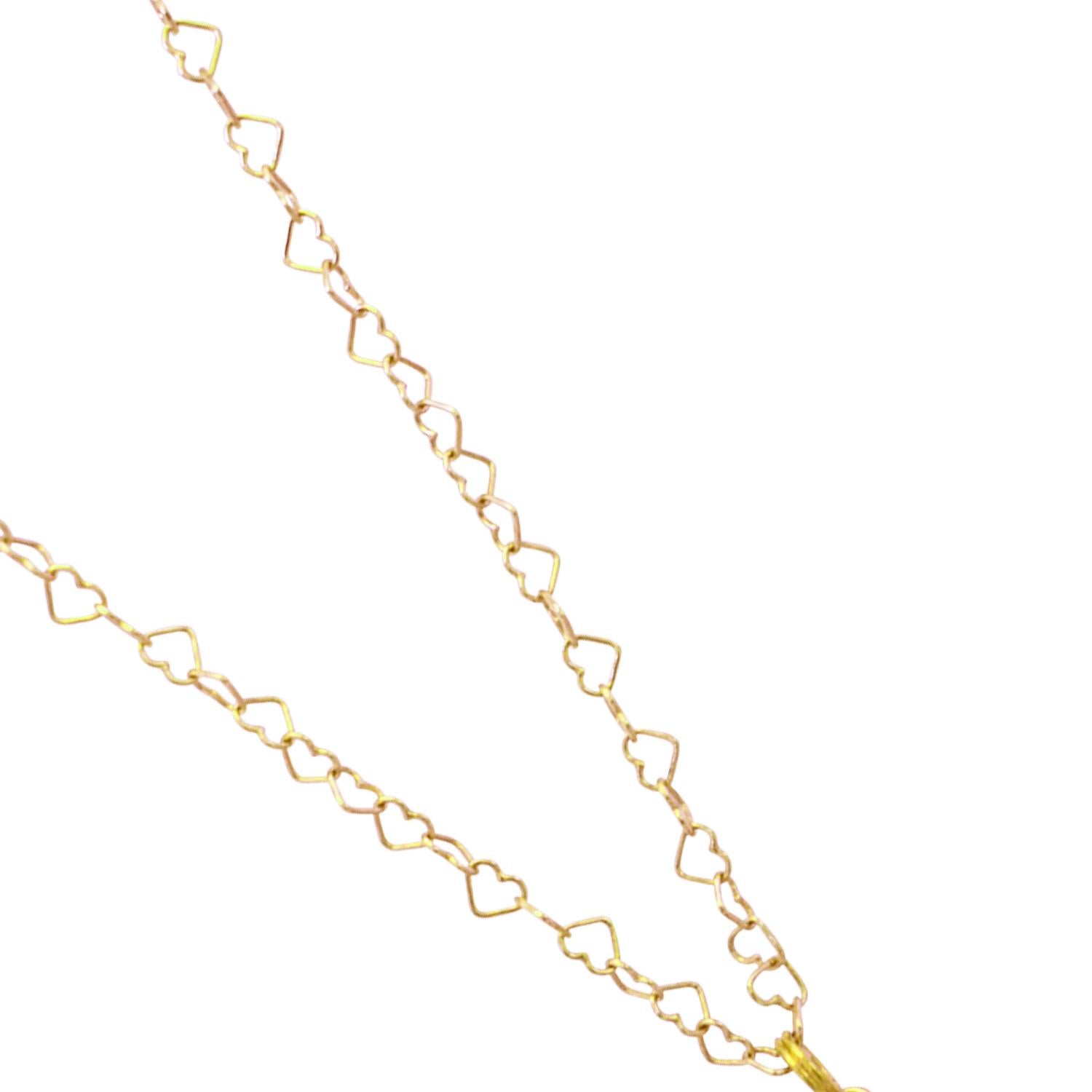 Gelbgold auf Sterlingsilber Halskette Rose Quarz Halskette (Moderne) im Angebot