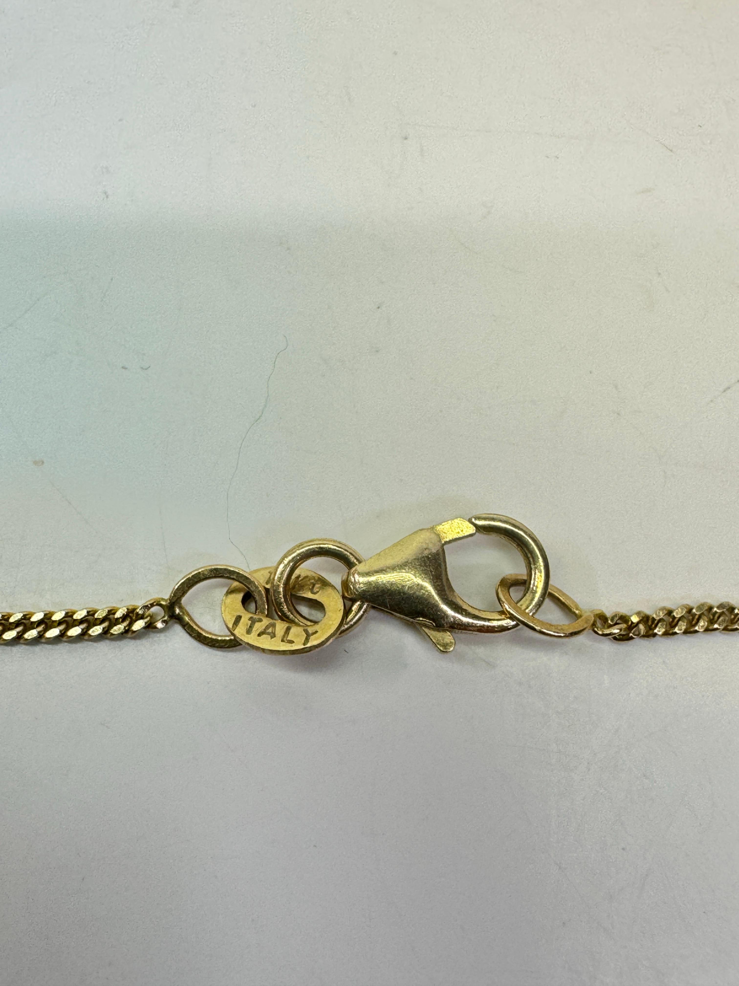 Collana con perline in oro giallo e onice in vendita 2