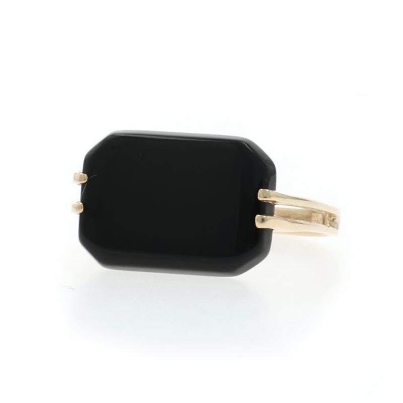 Anello solitario con cocktail di onice in oro giallo 14k In condizioni ottime in vendita a Greensboro, NC