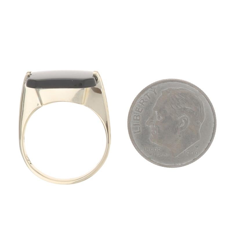 Anello solitario con cocktail di onice in oro giallo 14k in vendita 1