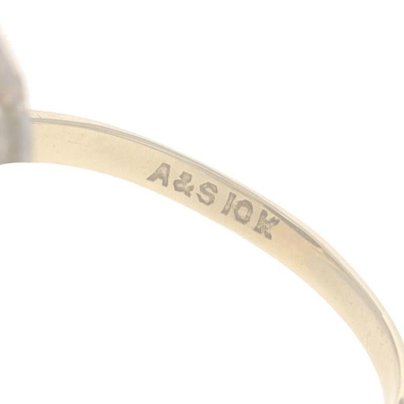 Anillo Art Déco Ónice Diamante Oro Amarillo - 10k Grabado en venta 3