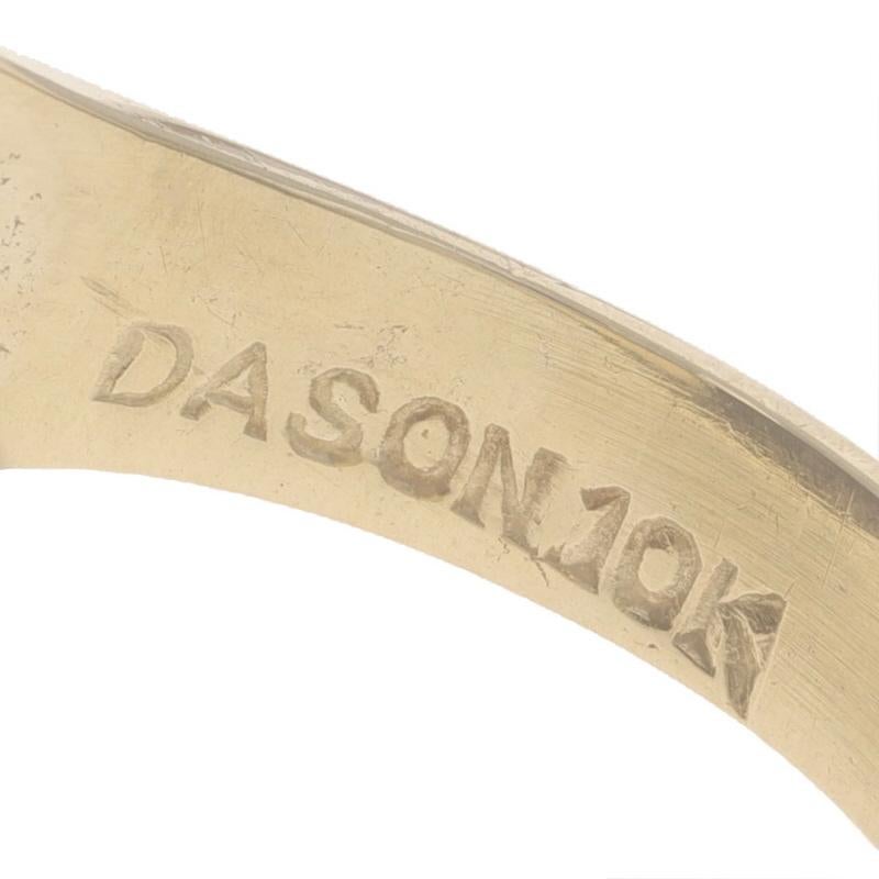 Anello da uomo in oro giallo con diamante e onice - 10k in vendita 2