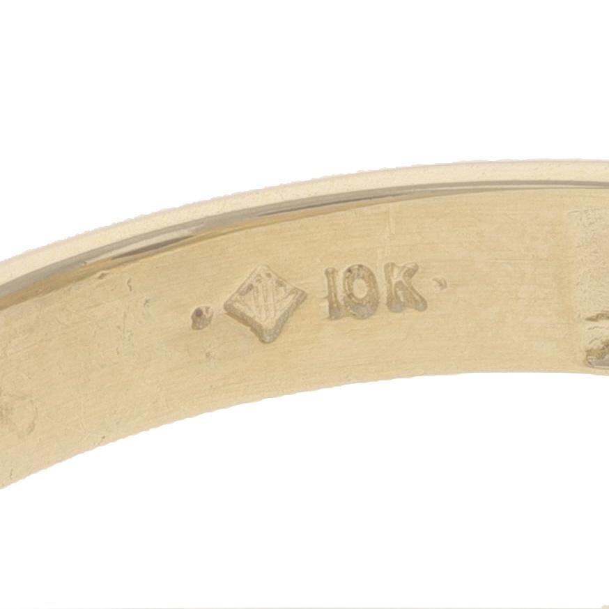 Herrenring aus Gelbgold mit Onyx und Diamant - 10k Oval, gebürstet 3