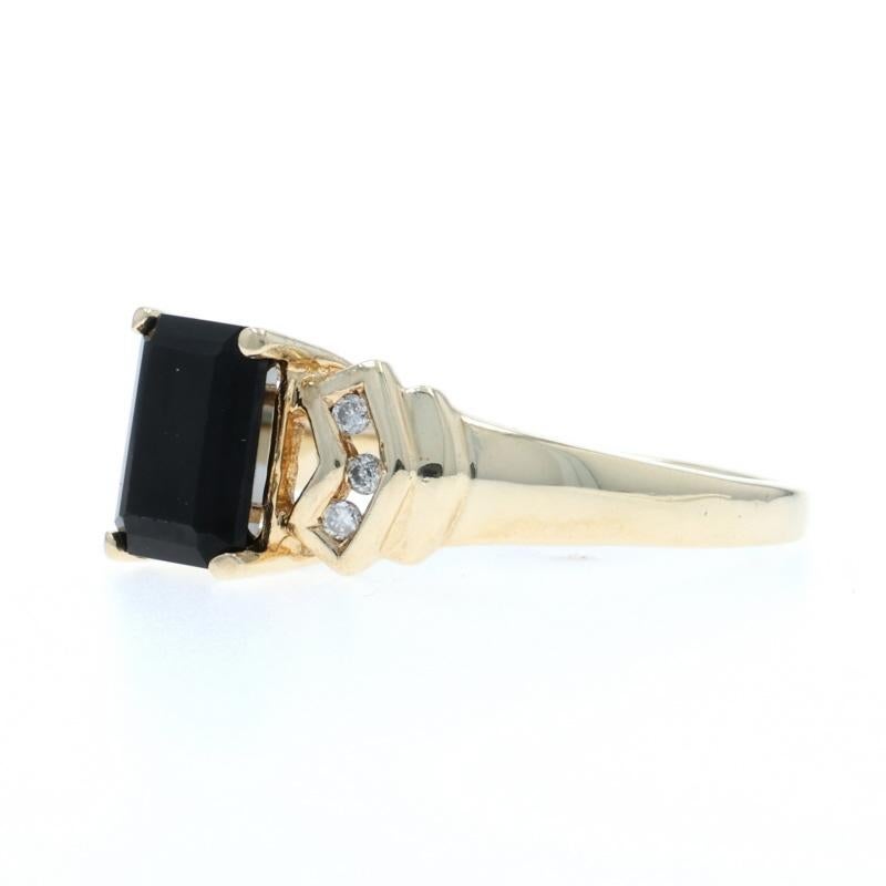 Anello in oro giallo con diamante onice 10k Smeraldo 1,76ctw In condizioni ottime in vendita a Greensboro, NC