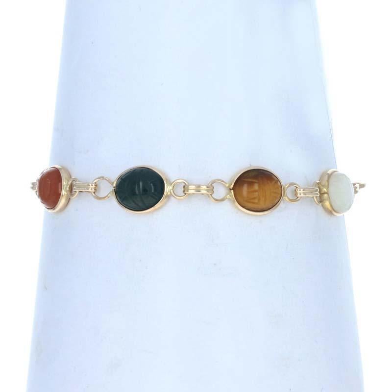 14k gold scarab bracelet