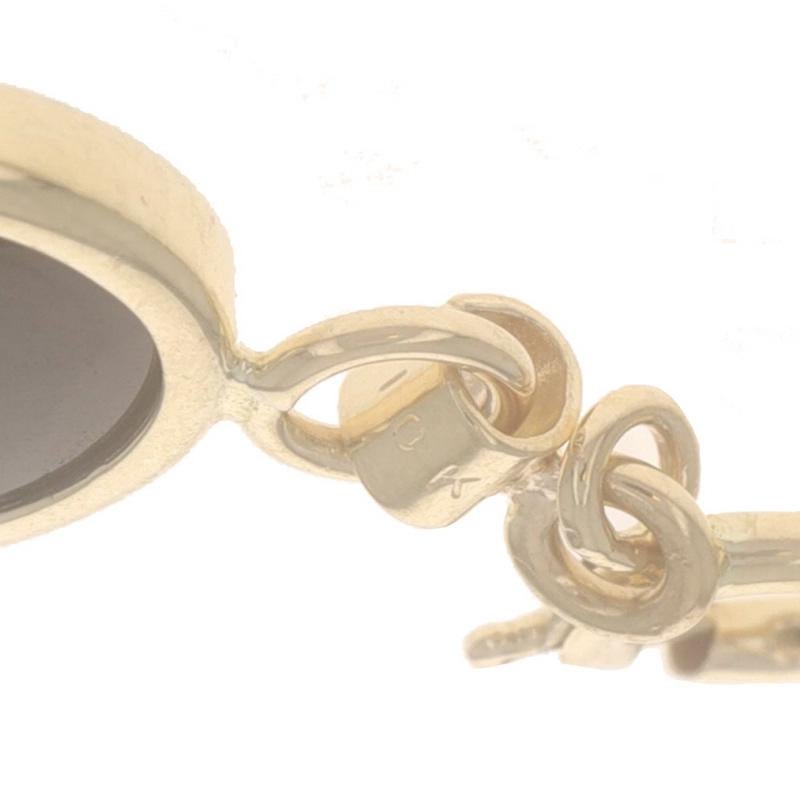 Bracelet à maillons en or jaune et onyx 7 1/4