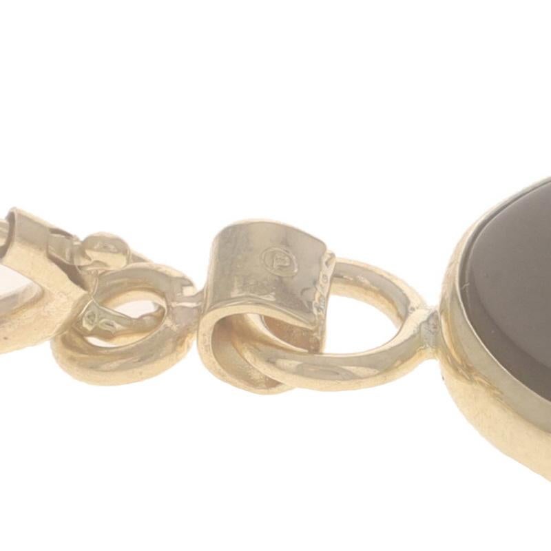 Bracelet à maillons en or jaune et onyx 7 1/4