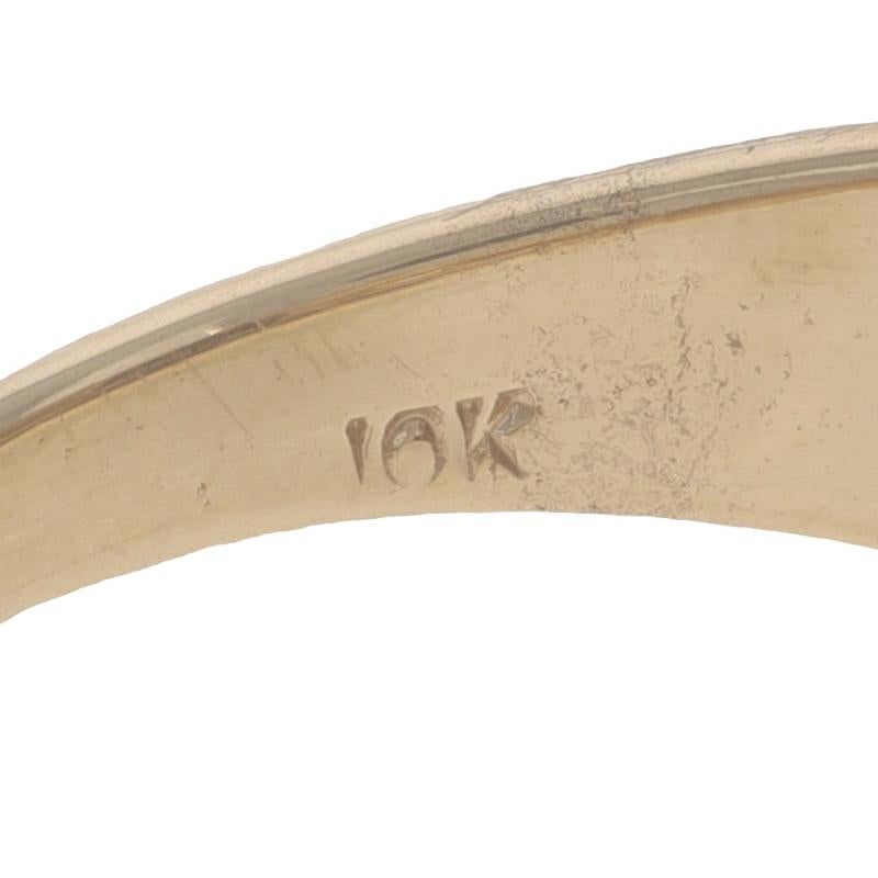 Anello da uomo in oro giallo con onice - Solitario ovale 10k in vendita 2