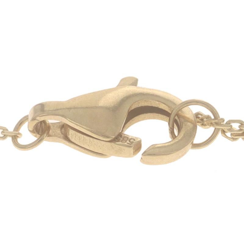 Yellow Gold Onyx Quatrefoil Station Bracelet - 14k Flower Chain Adjustable 3