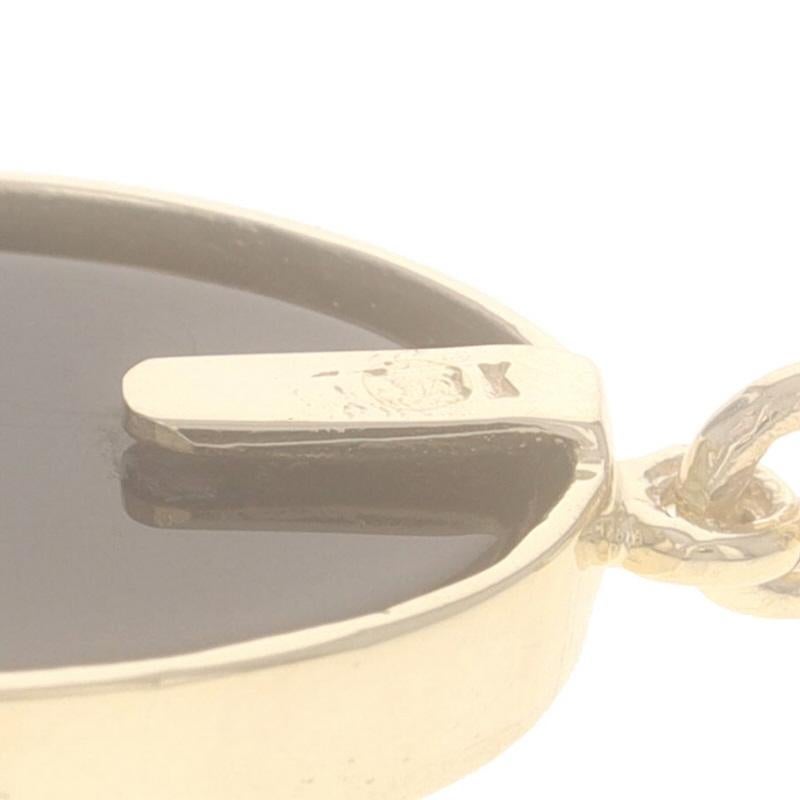 Pendentif solitaire Onyx en or jaune - 14k Pour femmes en vente