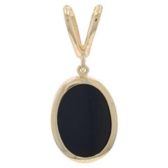Colgante Solitario Ónix de Oro Amarillo - 14k