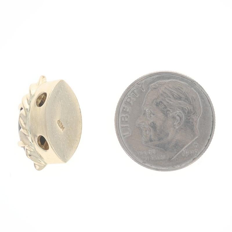 Charm en or jaune Onyx Solitaire Slide - 14k Marquise Cabochon Excellent état - En vente à Greensboro, NC
