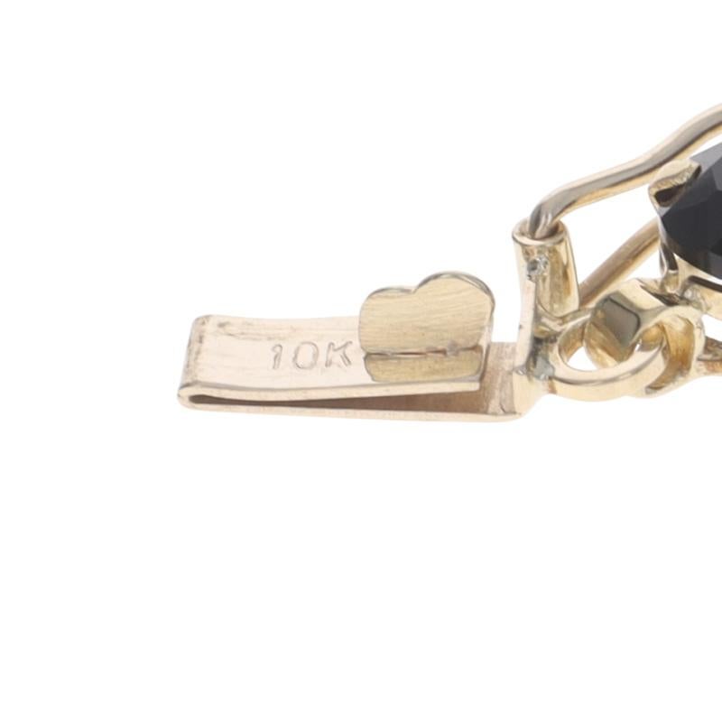 Bracelet de tennis en or jaune avec onyx - 10k Oval en vente 1