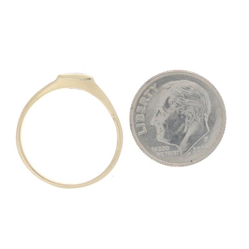 Solitär-Ring aus Gelbgold mit Onyx und Dreieck - 14k Geometrisch 1