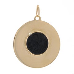 Yellow Gold Onyx Vintage University of North Carolina Greensboro Charm 14k UNCG