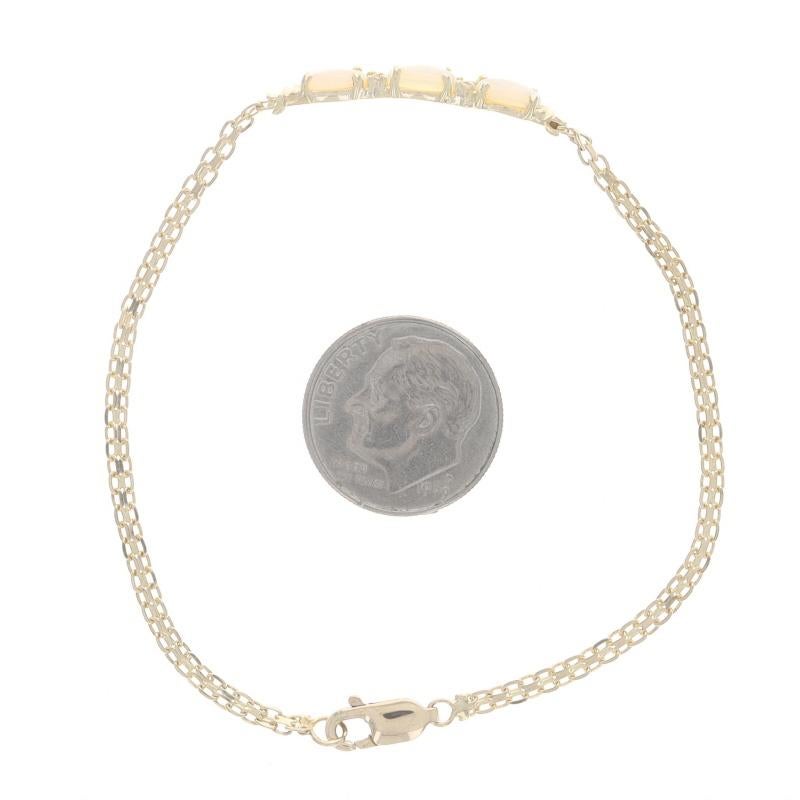 Gelbgold Opal Diamant Bar-Armband 7