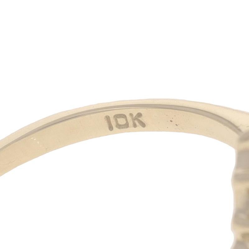 Yellow Gold Opal Diamond Halo Ring - 10k Pear Cabochon .60ctw For Sale 2