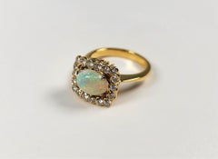 Gelbgold-Opal-Diamantring